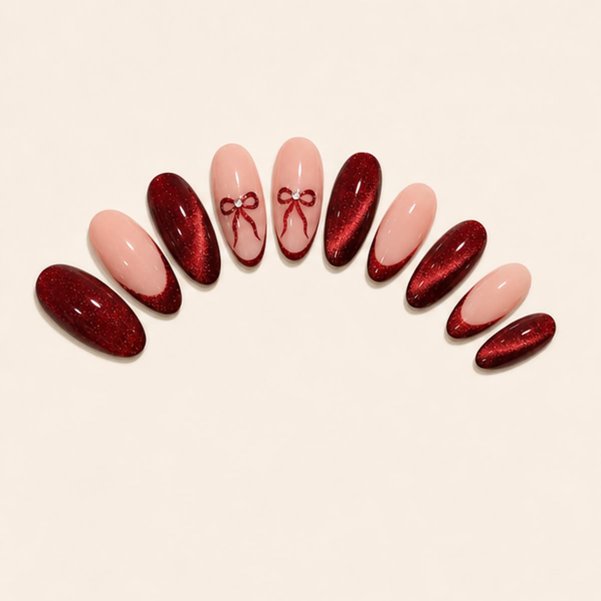 Bordeaux Nœud complete product view on a warm ivory background