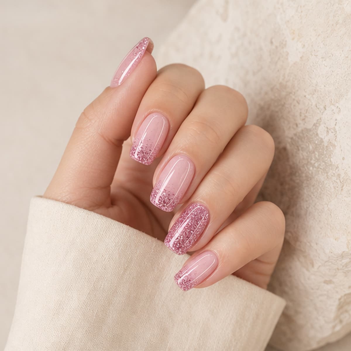 Glace Rose shown in correct use in the Lunara editorial style