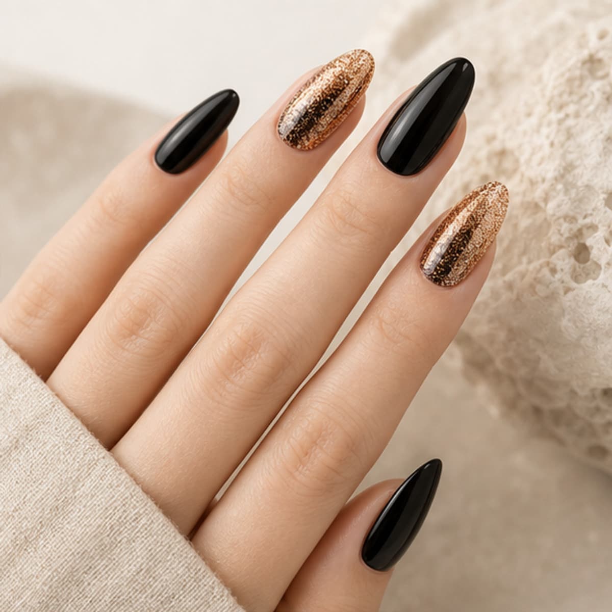 Or Noir shown in correct use in the Lunara editorial style